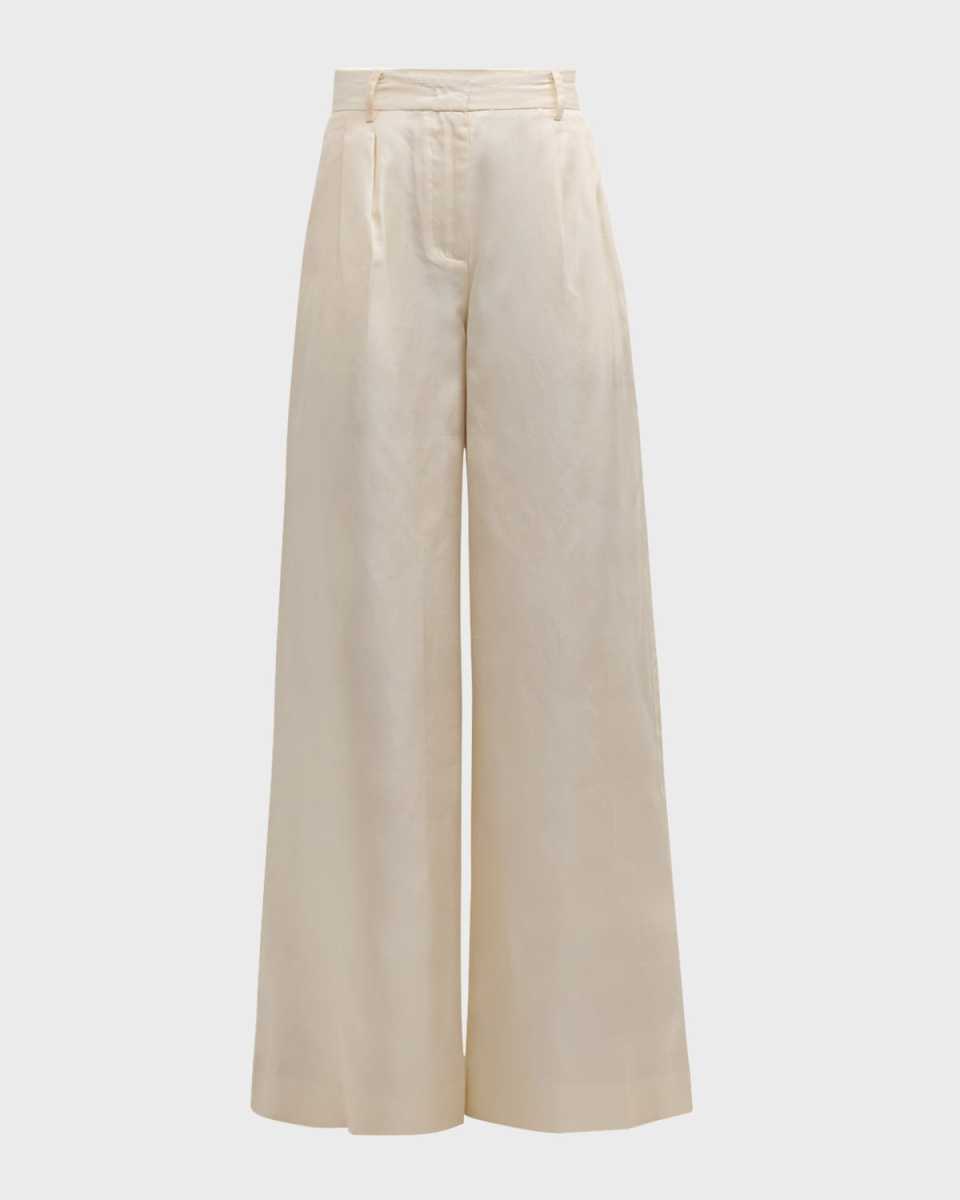 Sasha Wide-Leg Silk Pants